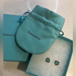 Brand new Tiffany & Co. blue heart earrings